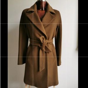 NEW STUDIO MAX MARA $1645 BROWN WOOL COAT US 8
